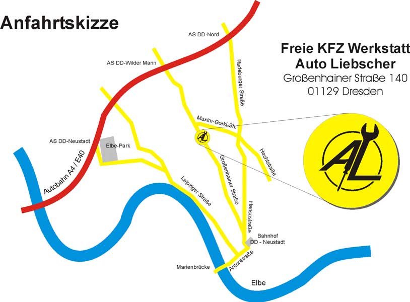 Freie Werkstatt Auto Liebscher - Bremsprfstand, Dekra-Service, HU-ASU, PKW Vermietung u. Verkauf, Unfall Instandsetzung, modernes Richtsystem, Neu- und Gebrauchtersatzteile zu fairen Preisen